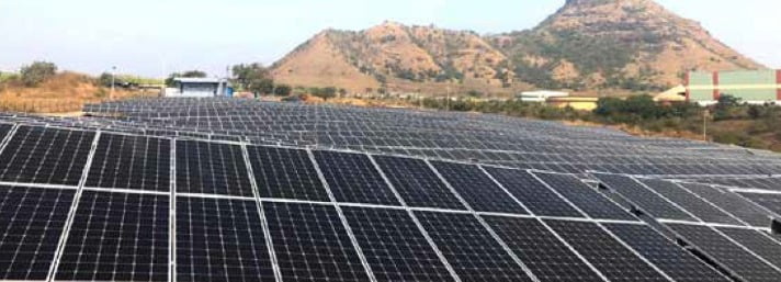 Rooftop solar installation at the Sintercom plant